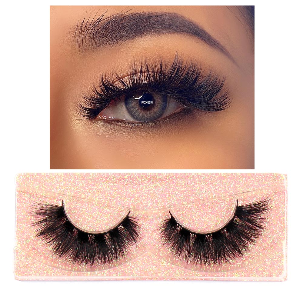 Eyelashes 3D Lashes Fluffy Soft Wispy Natural Cross Lash