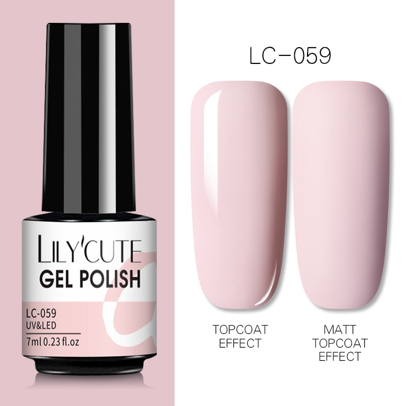 7ML Gel Nail Polish Nude Semi-Permanent Nail Polish For Nails Soak Off UV LED UV Gel DIY Nail Art Gel Varnishes