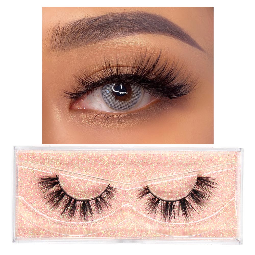 Eyelashes 3D Lashes Fluffy Soft Wispy Natural Cross Lash