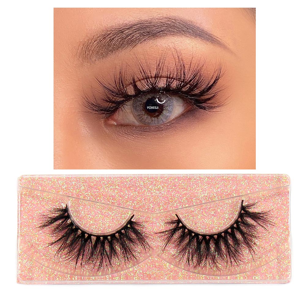 Eyelashes 3D Lashes Fluffy Soft Wispy Natural Cross Lash