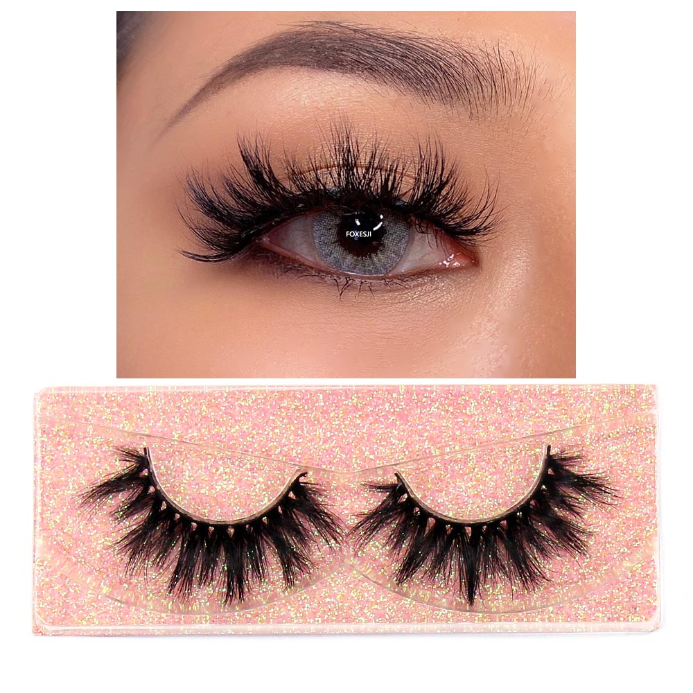 Eyelashes 3D Lashes Fluffy Soft Wispy Natural Cross Lash