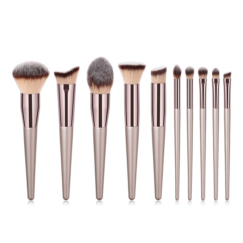 Champagne Elegance Makeup Brush Collection