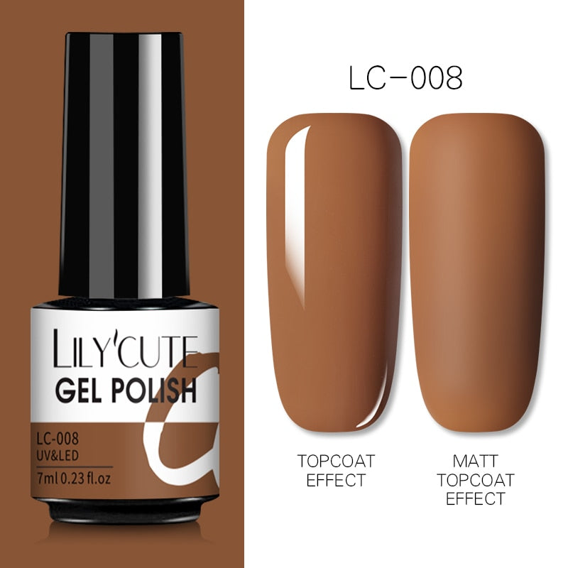 7ML Gel Nail Polish Nude Semi-Permanent Nail Polish For Nails Soak Off UV LED UV Gel DIY Nail Art Gel Varnishes