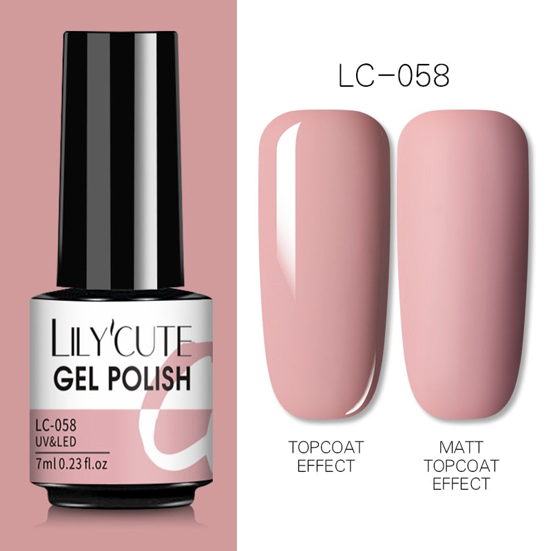 7ML Gel Nail Polish Nude Semi-Permanent Nail Polish For Nails Soak Off UV LED UV Gel DIY Nail Art Gel Varnishes