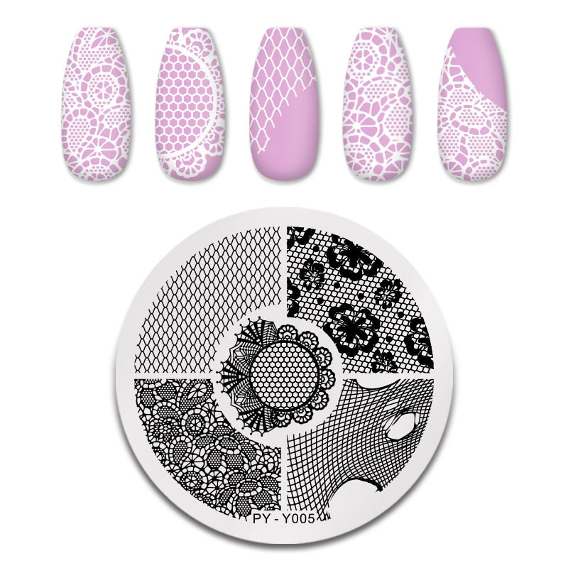 12X6cm Nail Art Templates Stamping Design