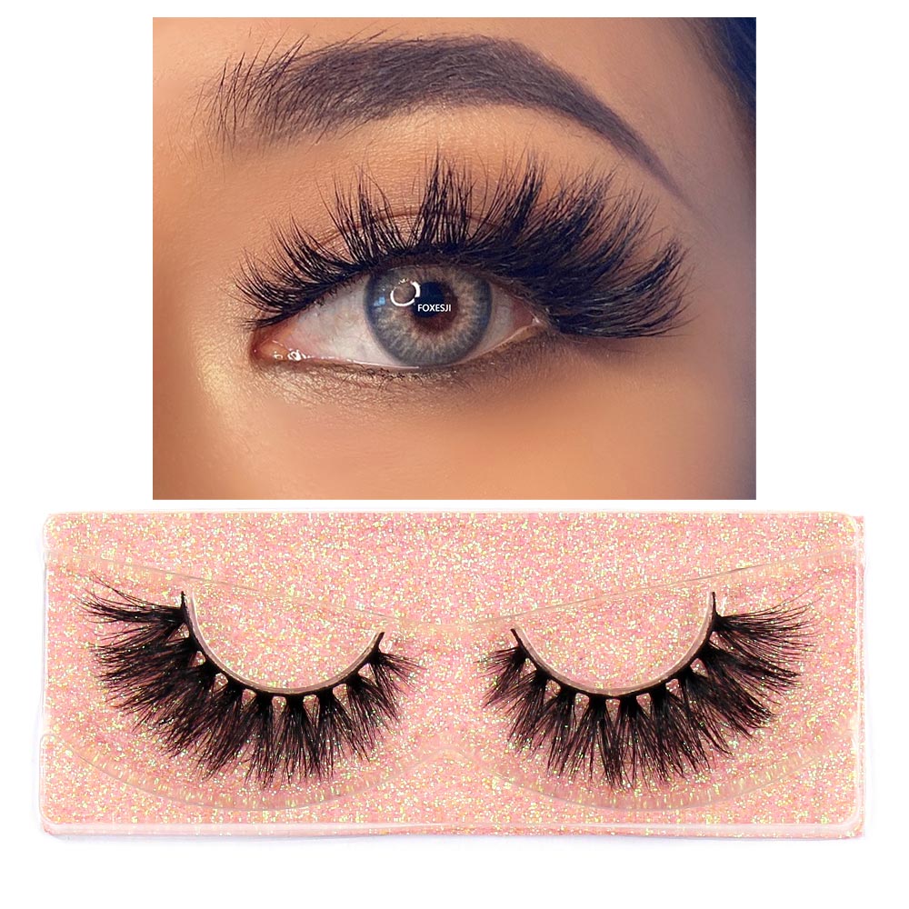 Eyelashes 3D Lashes Fluffy Soft Wispy Natural Cross Lash