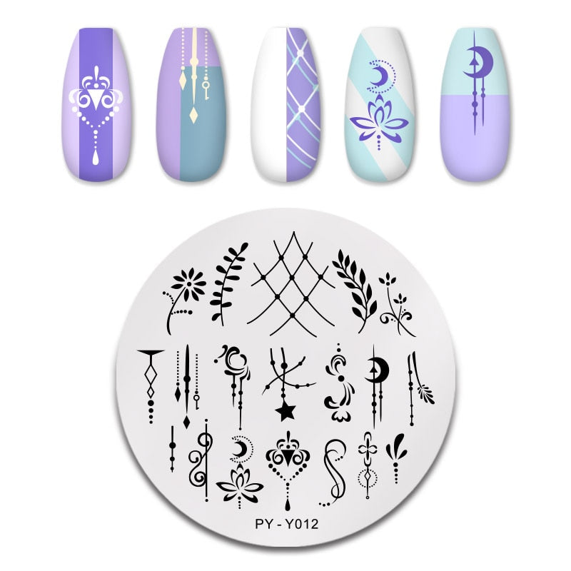 12X6cm Nail Art Templates Stamping Design