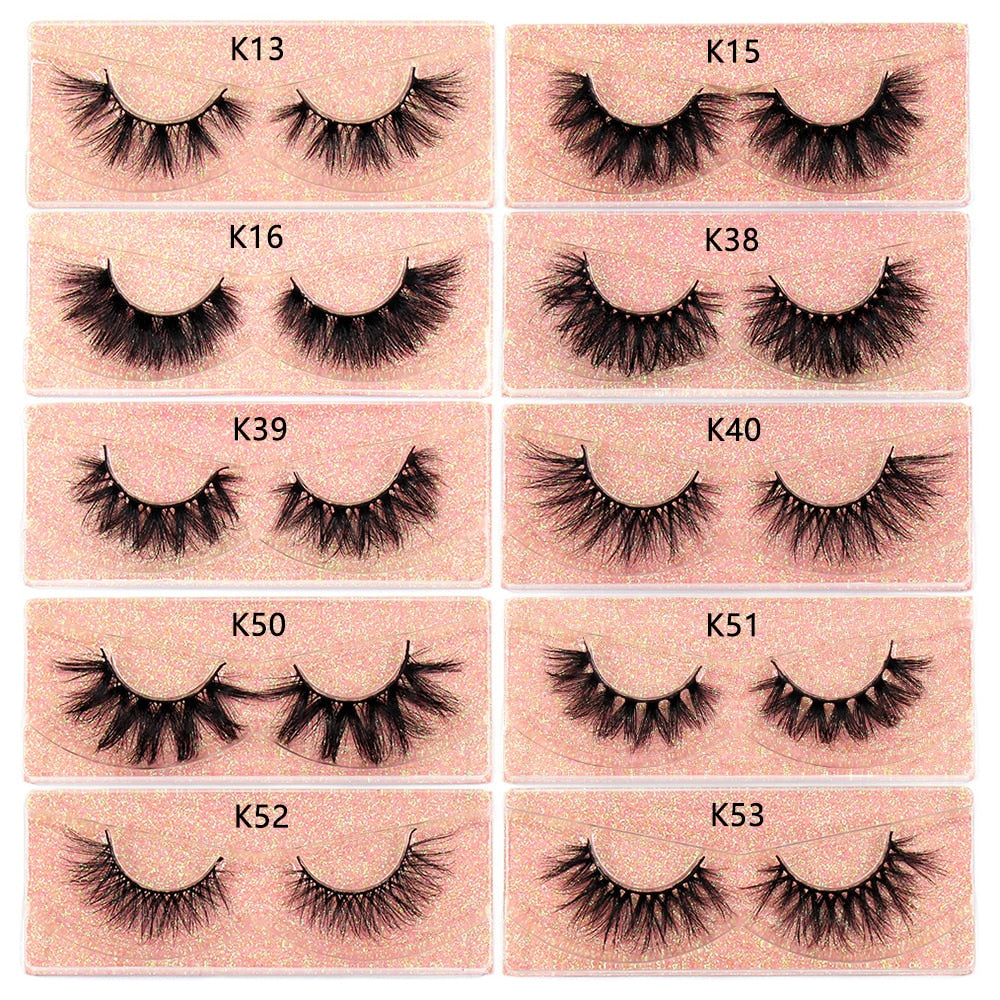 Eyelashes 3D Lashes Fluffy Soft Wispy Natural Cross Lash