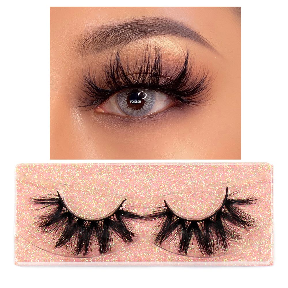 Eyelashes 3D Lashes Fluffy Soft Wispy Natural Cross Lash
