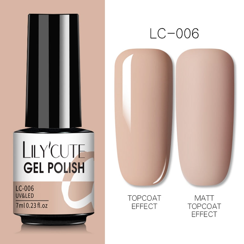 7ML Gel Nail Polish Nude Semi-Permanent Nail Polish For Nails Soak Off UV LED UV Gel DIY Nail Art Gel Varnishes
