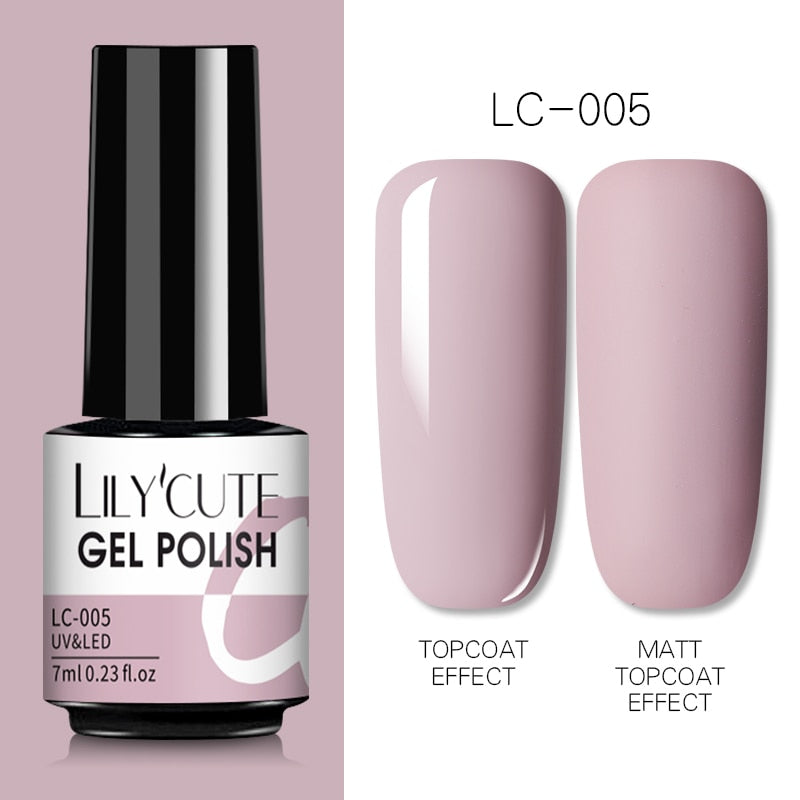 7ML Gel Nail Polish Nude Semi-Permanent Nail Polish For Nails Soak Off UV LED UV Gel DIY Nail Art Gel Varnishes