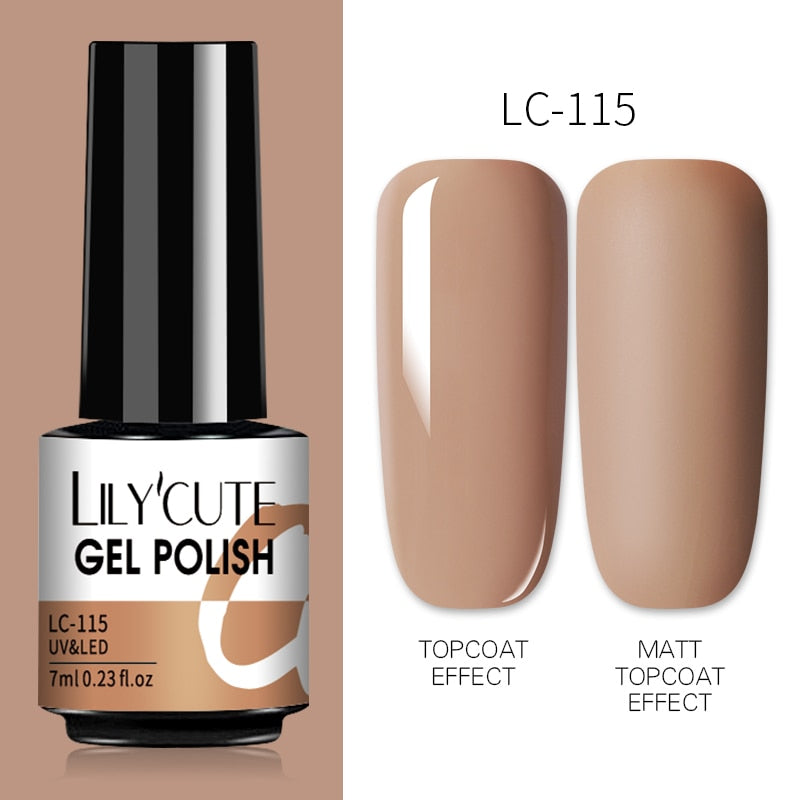 7ML Gel Nail Polish Nude Semi-Permanent Nail Polish For Nails Soak Off UV LED UV Gel DIY Nail Art Gel Varnishes
