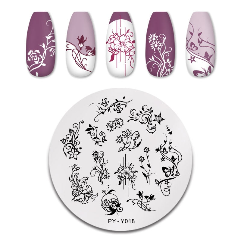 12X6cm Nail Art Templates Stamping Design