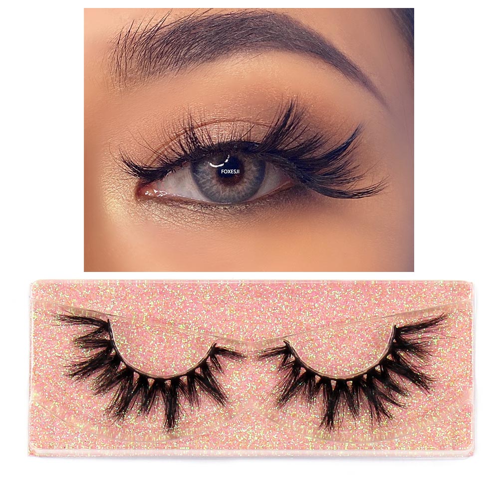 Eyelashes 3D Lashes Fluffy Soft Wispy Natural Cross Lash