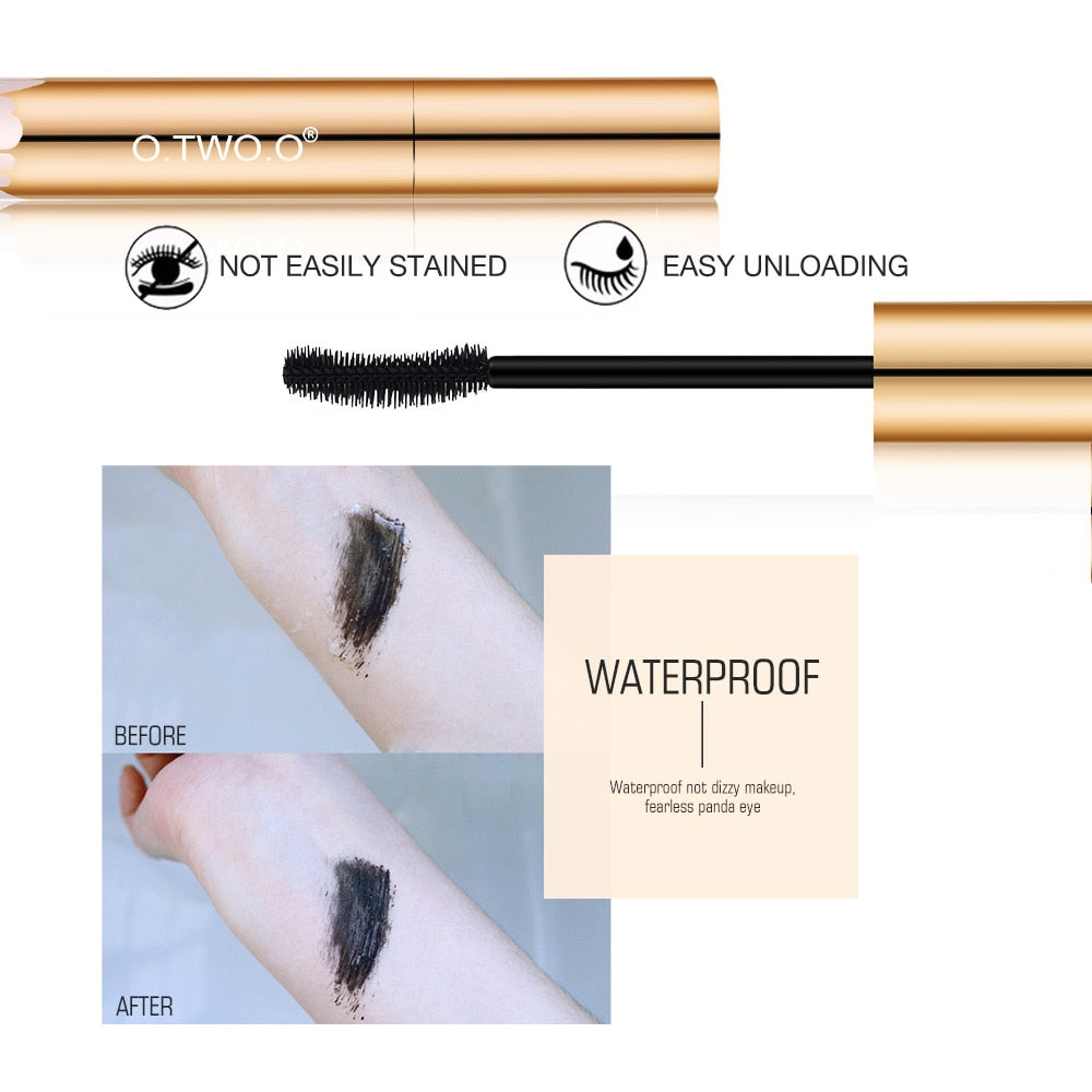 3D Mascara Lengthening Lashes Brush Gold Color Mascara