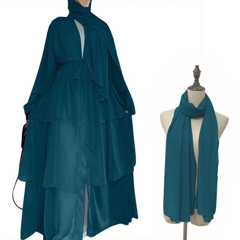 Chiffon Open Abaya