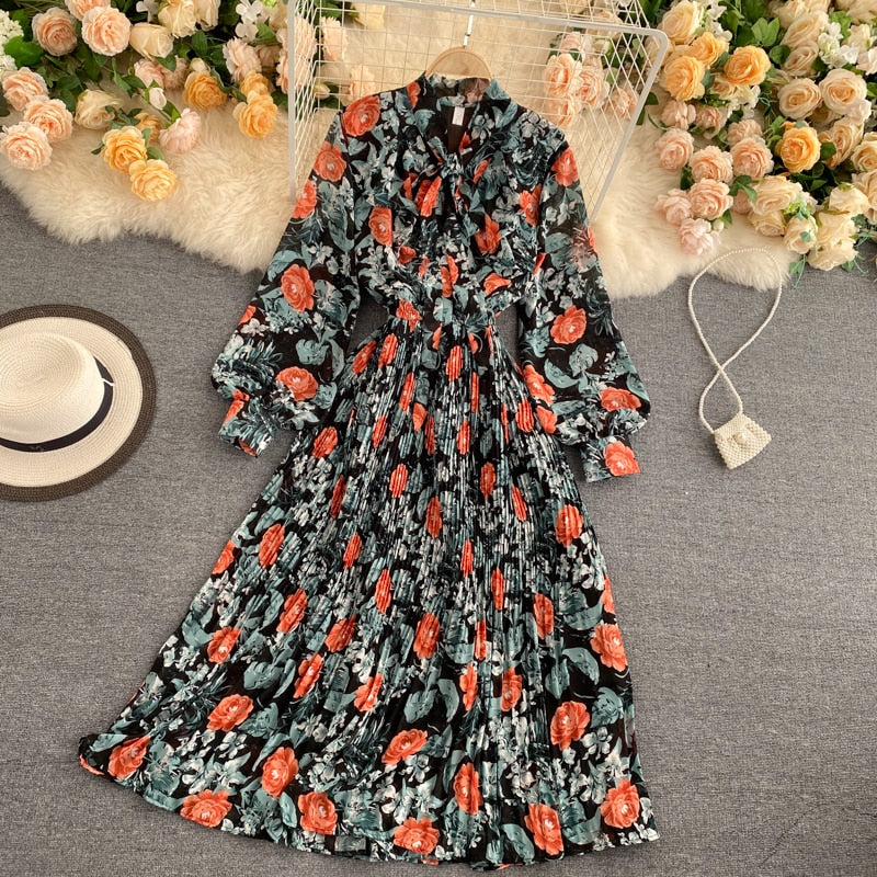 Floral Vintage Long Dress