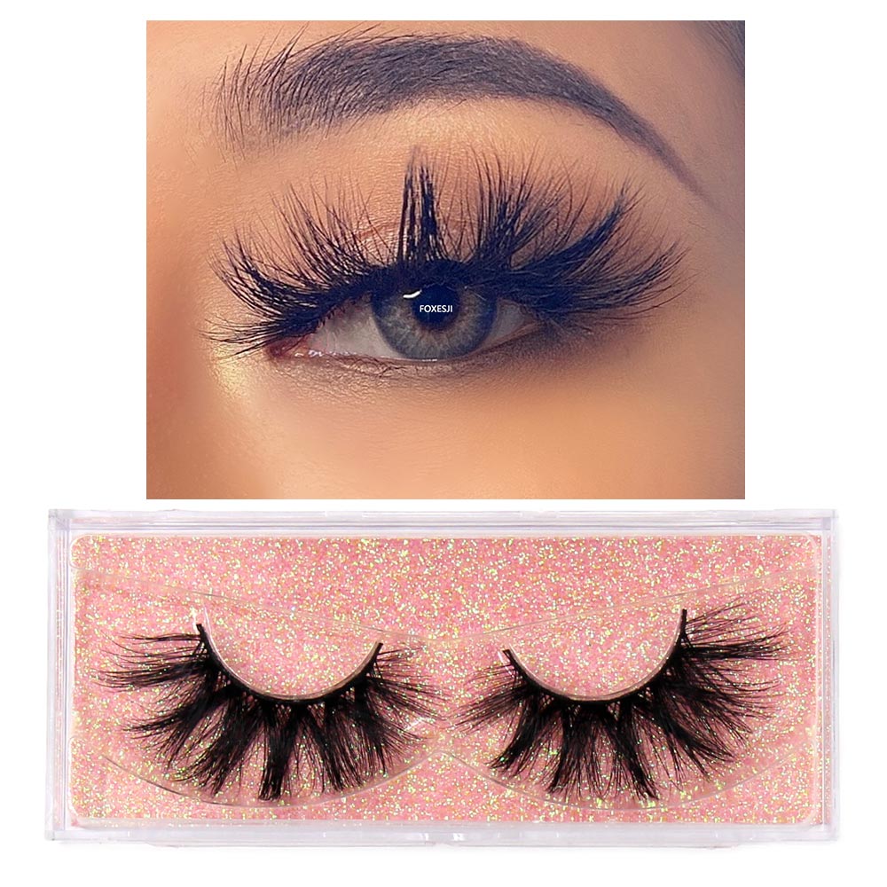 Eyelashes 3D Lashes Fluffy Soft Wispy Natural Cross Lash