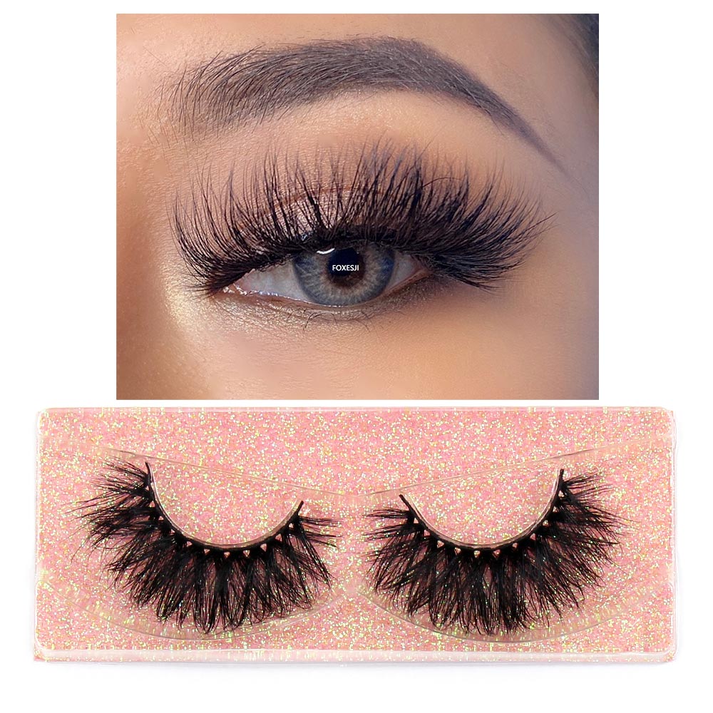 Eyelashes 3D Lashes Fluffy Soft Wispy Natural Cross Lash