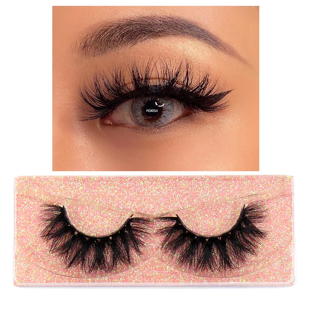 Eyelashes 3D Lashes Fluffy Soft Wispy Natural Cross Lash