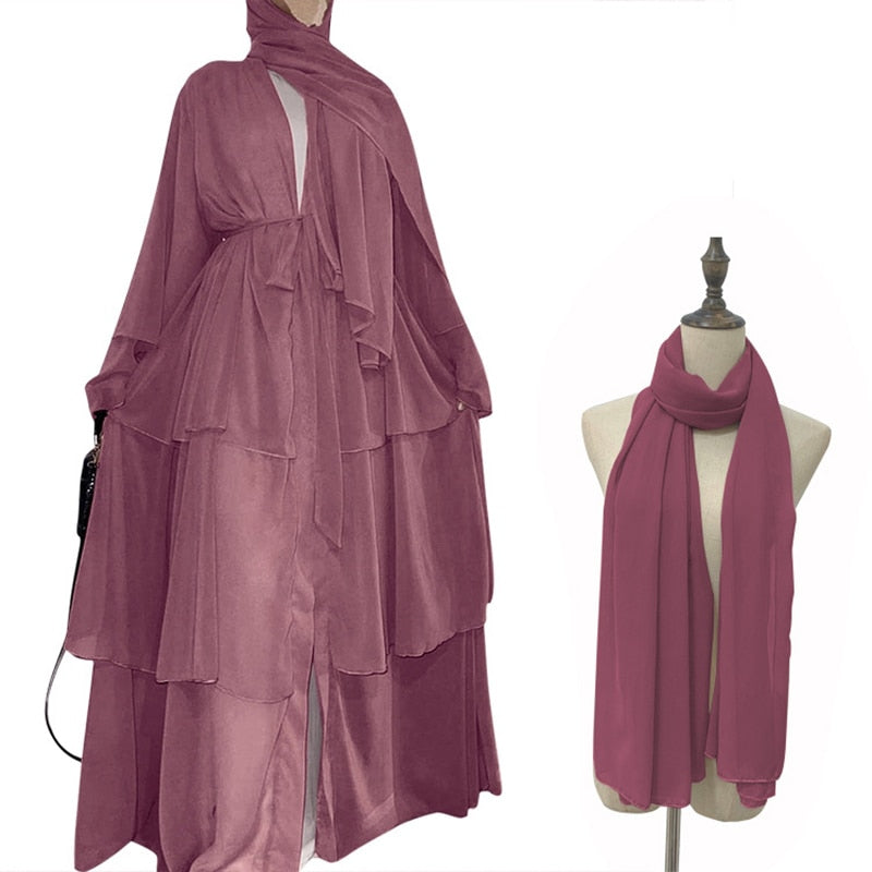 Chiffon Open Abaya