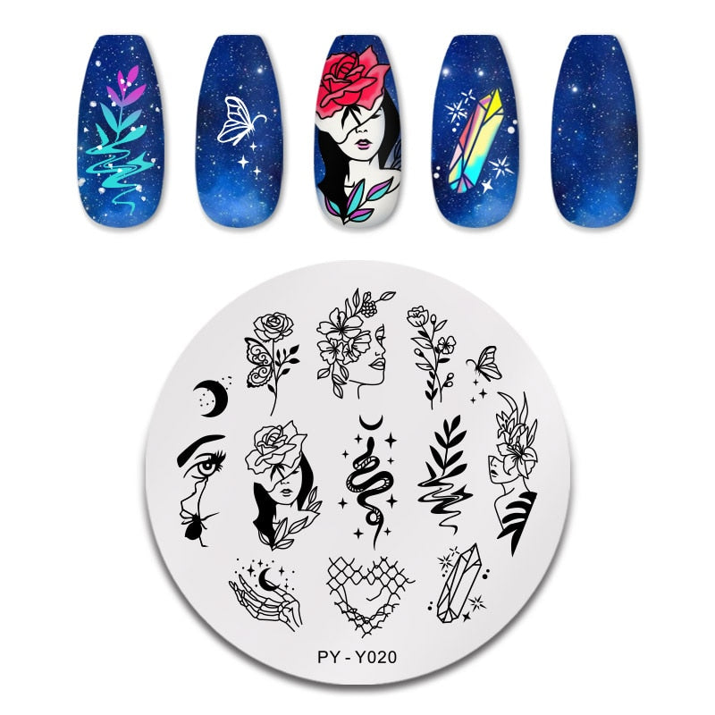 12X6cm Nail Art Templates Stamping Design
