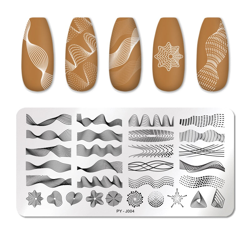 12X6cm Nail Art Templates Stamping Design