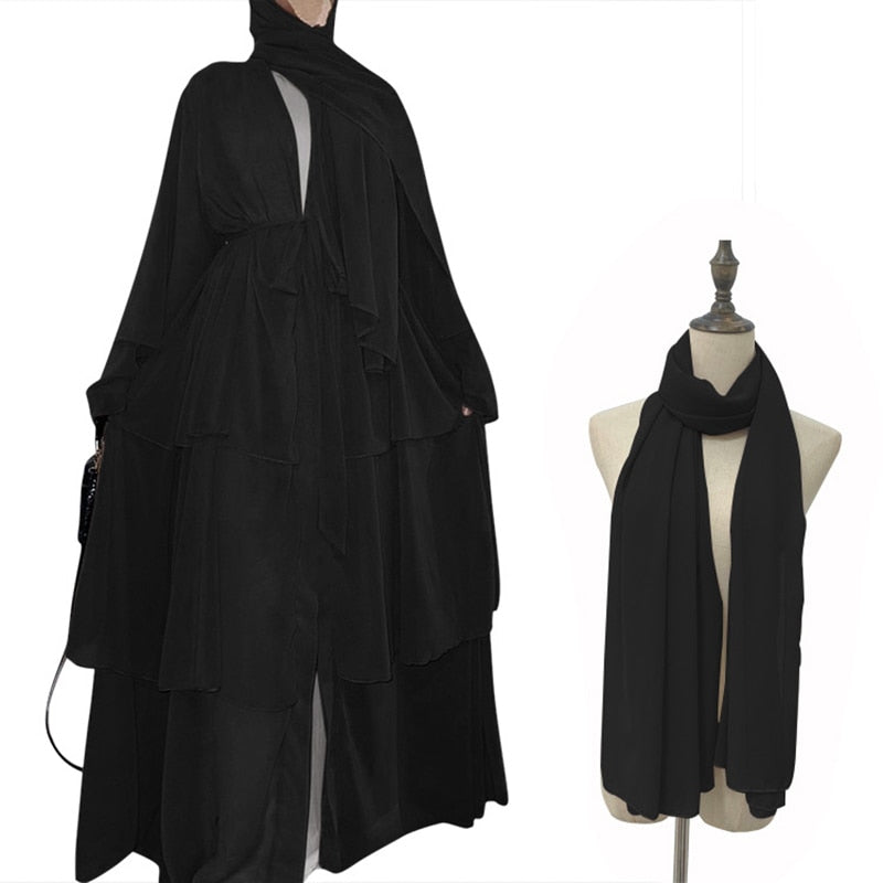 Chiffon Open Abaya