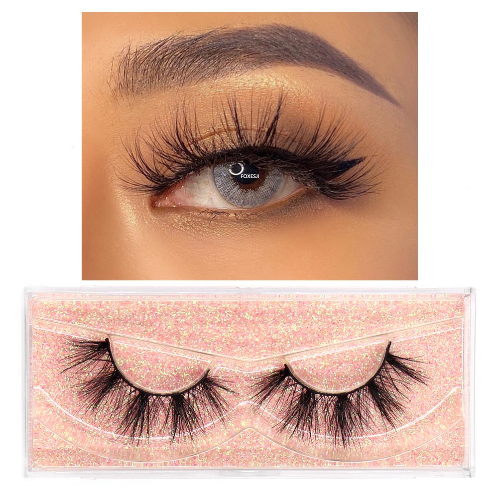 Eyelashes 3D Lashes Fluffy Soft Wispy Natural Cross Lash
