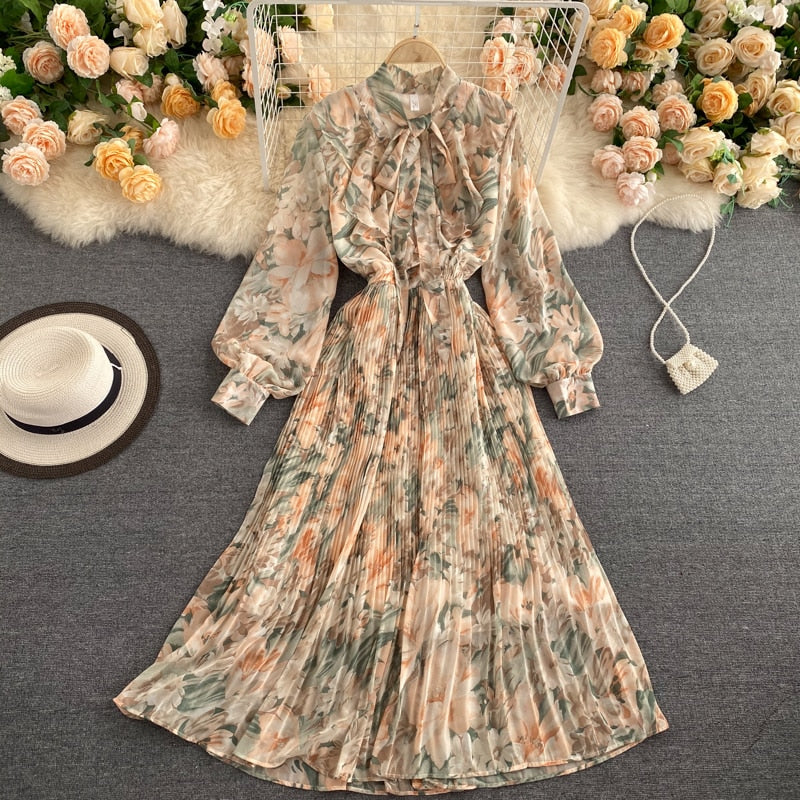 Floral Vintage Long Dress