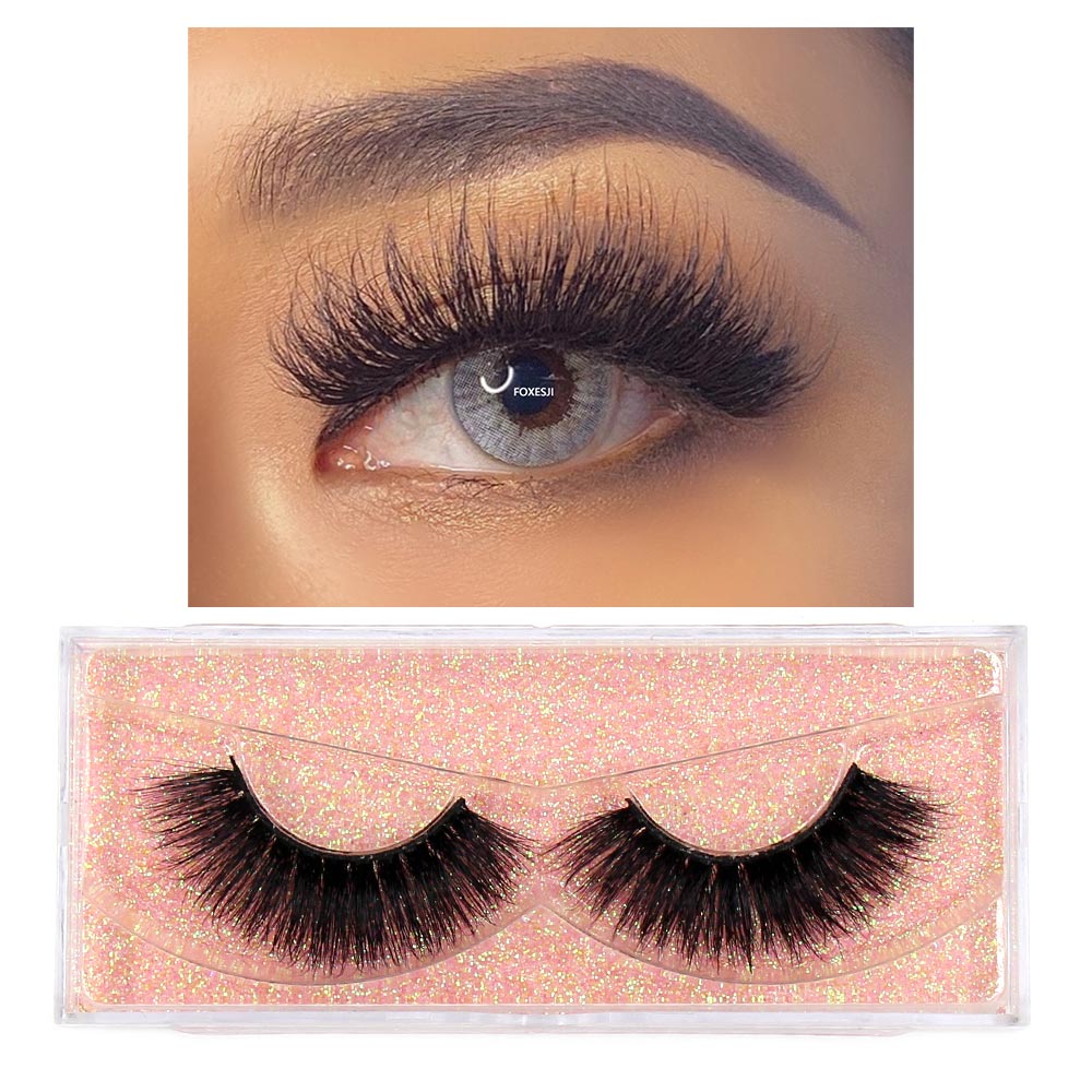Eyelashes 3D Lashes Fluffy Soft Wispy Natural Cross Lash
