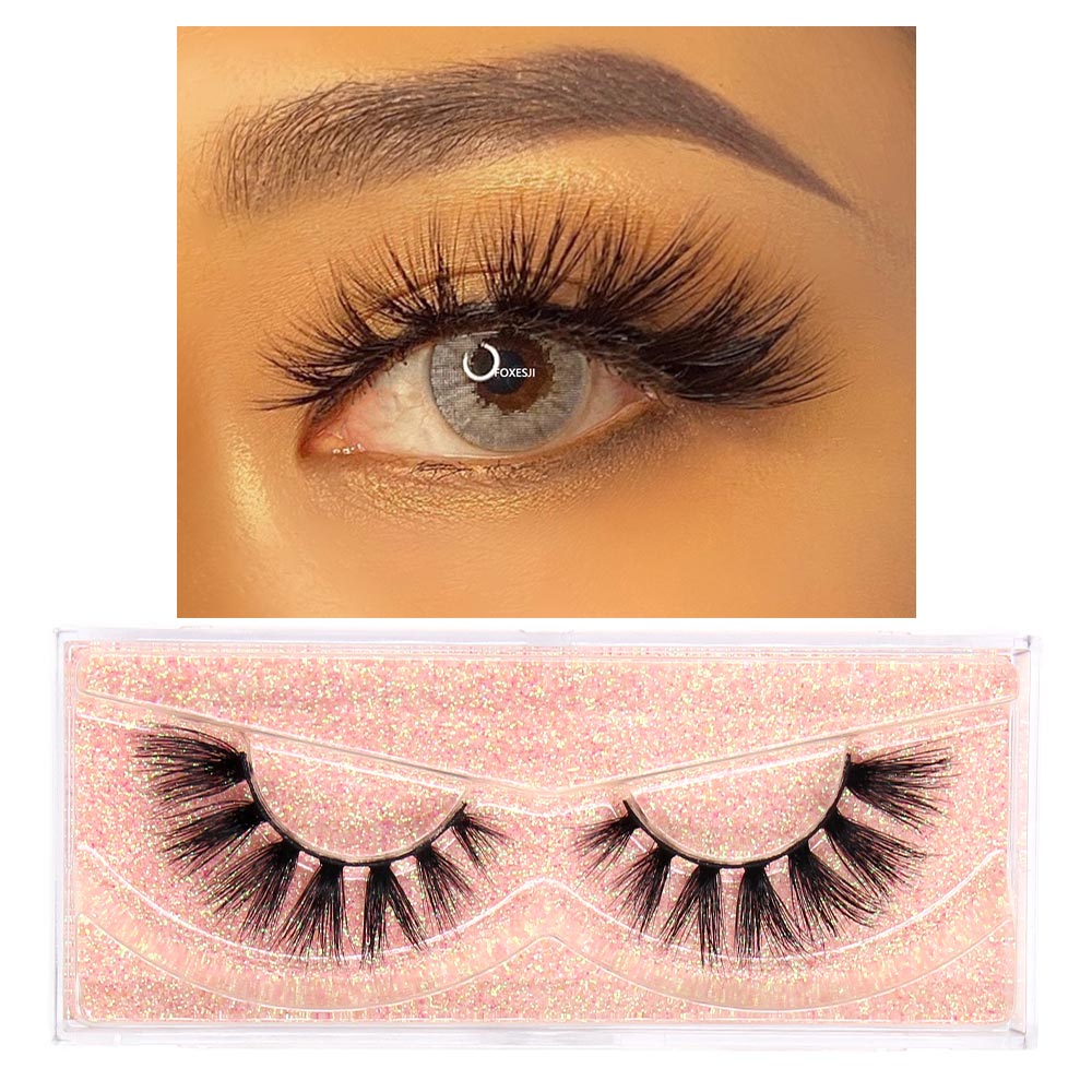 Eyelashes 3D Lashes Fluffy Soft Wispy Natural Cross Lash