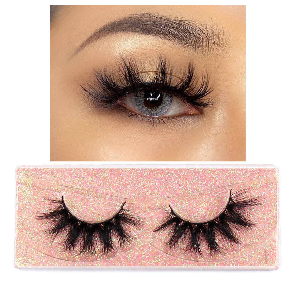 Eyelashes 3D Lashes Fluffy Soft Wispy Natural Cross Lash