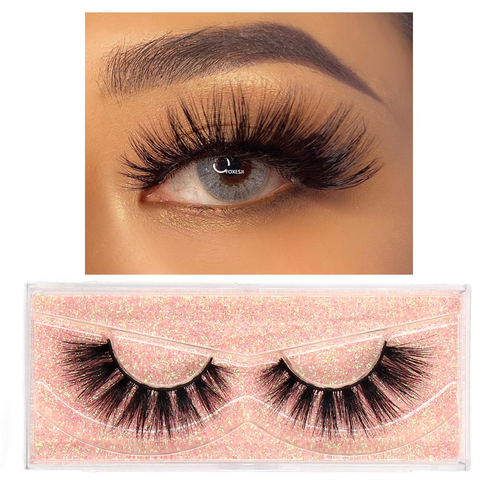 Eyelashes 3D Lashes Fluffy Soft Wispy Natural Cross Lash