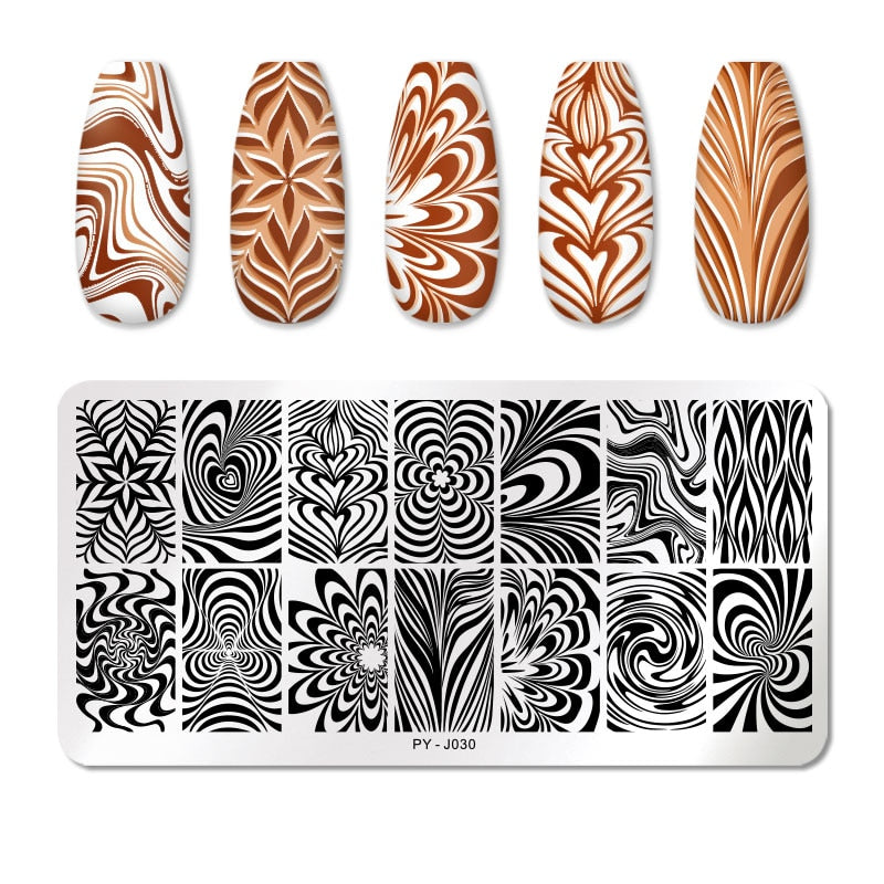 12X6cm Nail Art Templates Stamping Design
