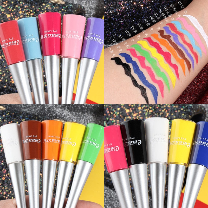 Colorful Liquid Eyeliner Waterproof Long Lasting