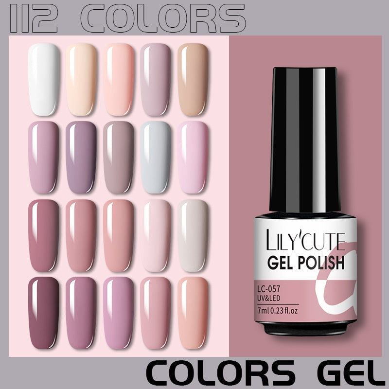 7ML Gel Nail Polish Nude Semi-Permanent Nail Polish For Nails Soak Off UV LED UV Gel DIY Nail Art Gel Varnishes