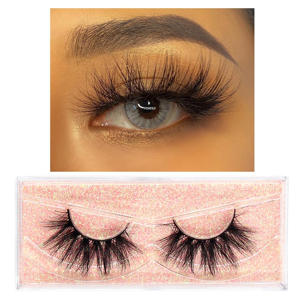 Eyelashes 3D Lashes Fluffy Soft Wispy Natural Cross Lash