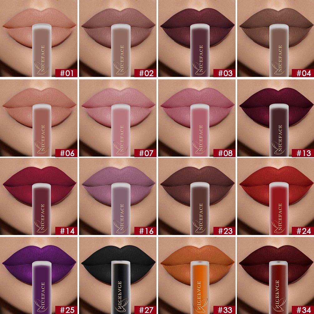 Nude Liquid Lipsticks Waterproof Matte Long Lasting