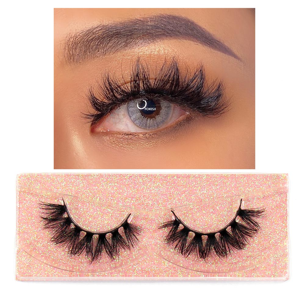 Eyelashes 3D Lashes Fluffy Soft Wispy Natural Cross Lash