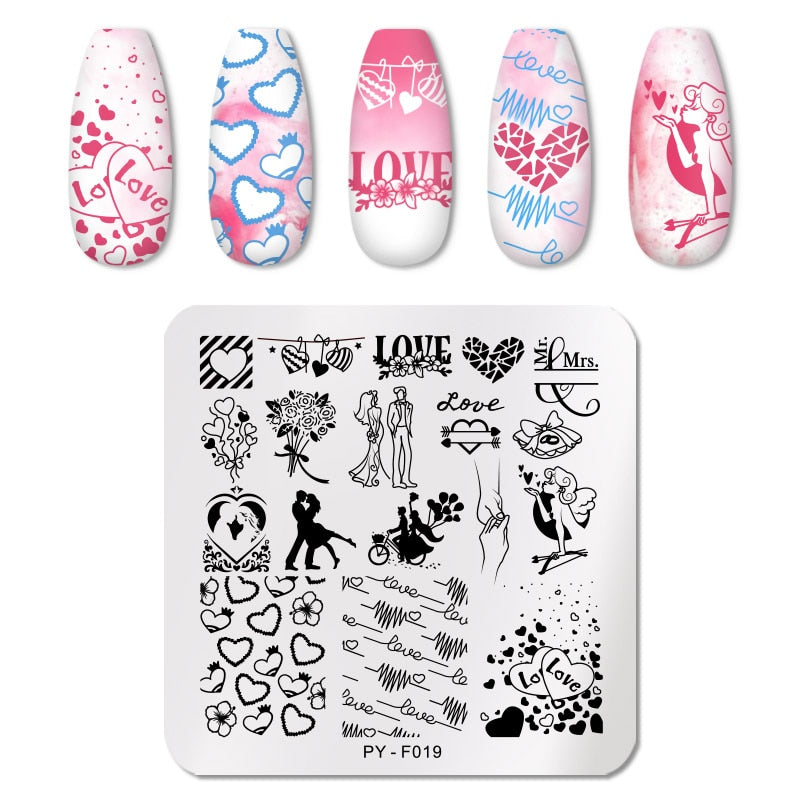 12X6cm Nail Art Templates Stamping Design