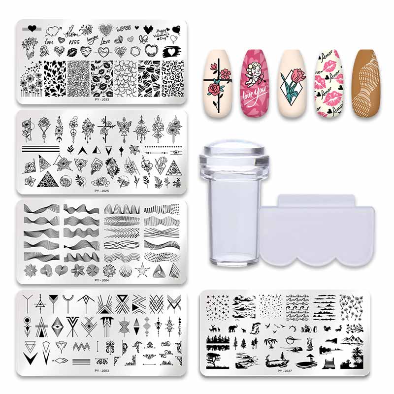 12X6cm Nail Art Templates Stamping Design