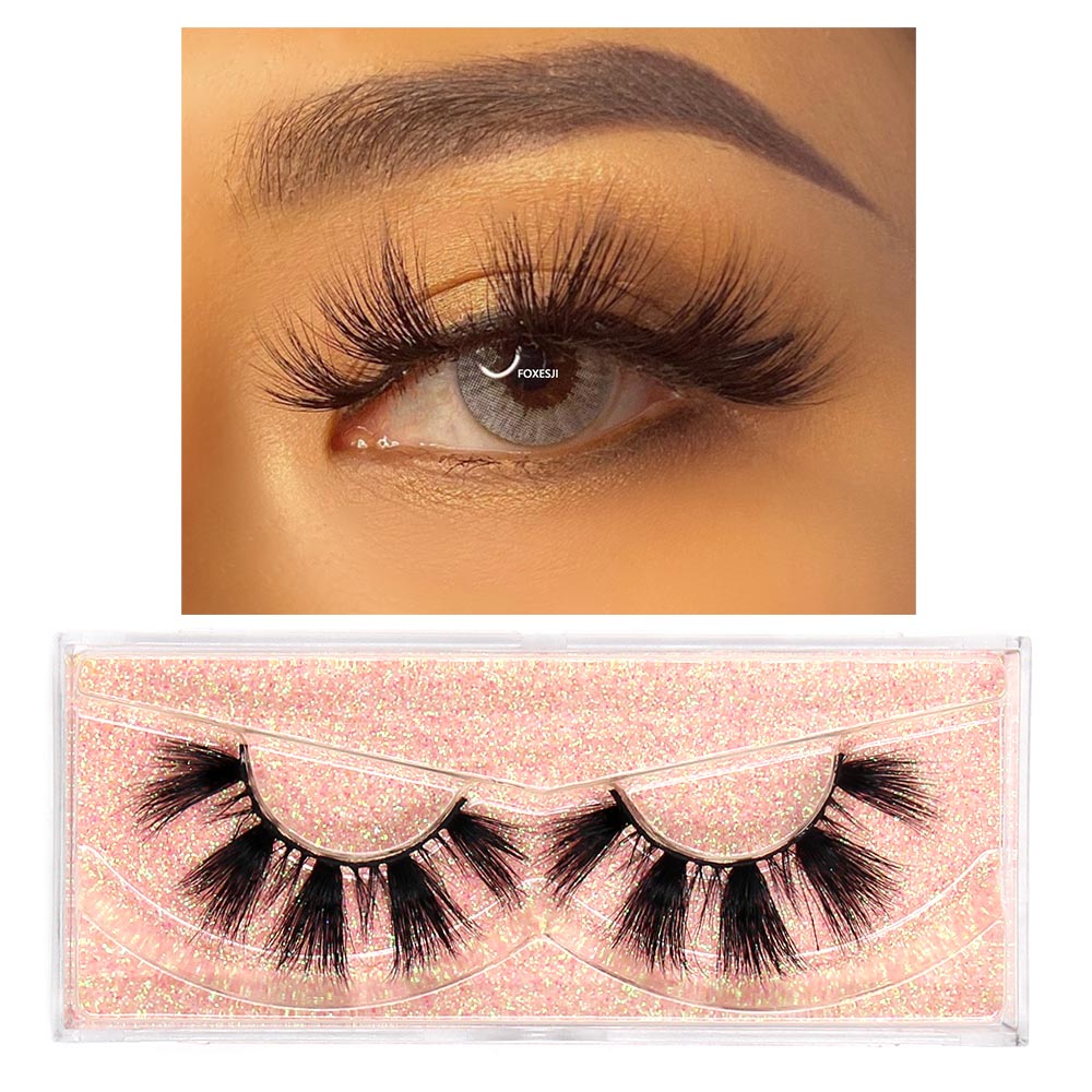 Eyelashes 3D Lashes Fluffy Soft Wispy Natural Cross Lash