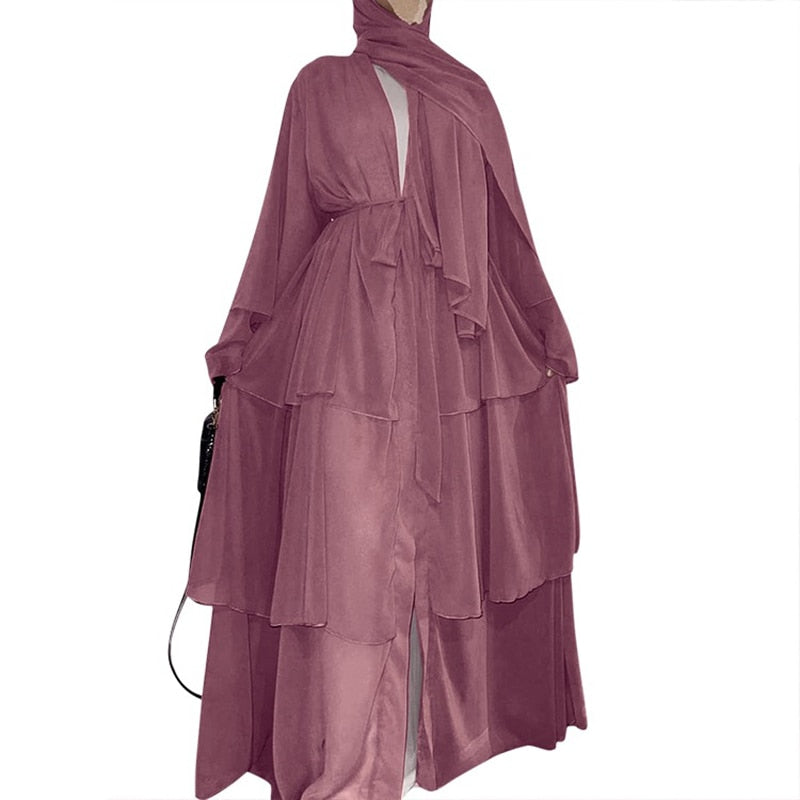 Chiffon Open Abaya