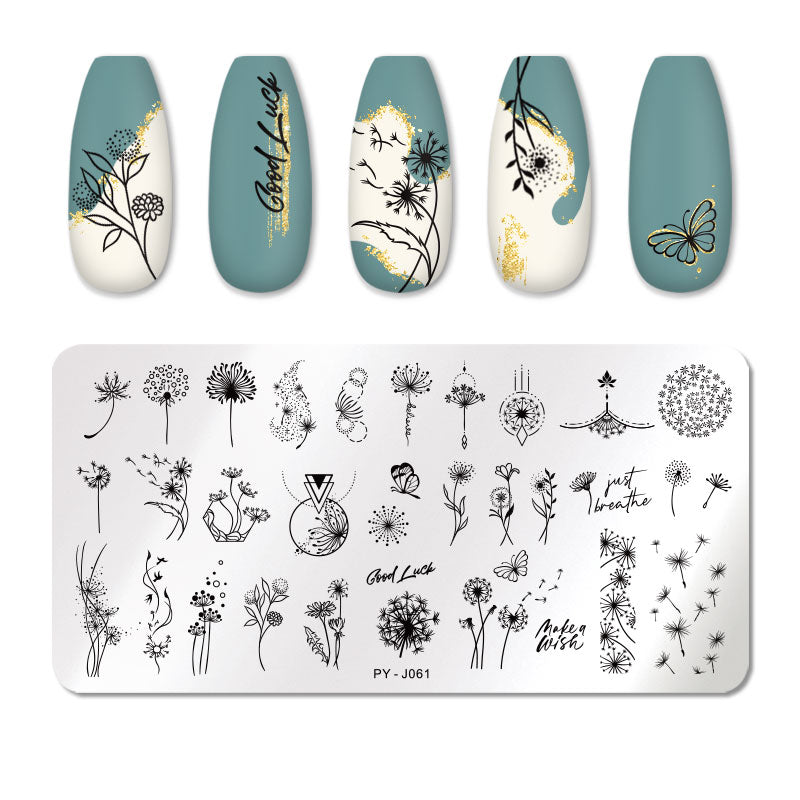 12X6cm Nail Art Templates Stamping Design