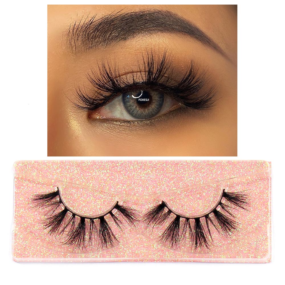 Eyelashes 3D Lashes Fluffy Soft Wispy Natural Cross Lash