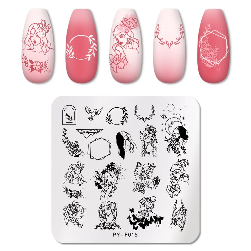 12X6cm Nail Art Templates Stamping Design