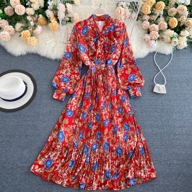 Floral Vintage Long Dress
