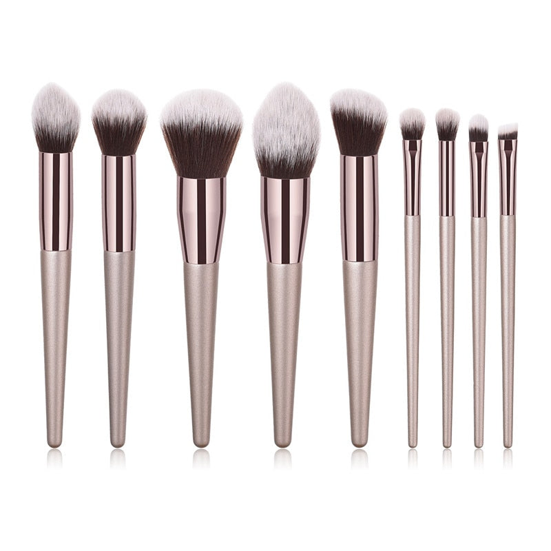 Champagne Elegance Makeup Brush Collection