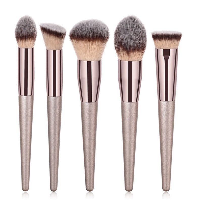 Champagne Elegance Makeup Brush Collection